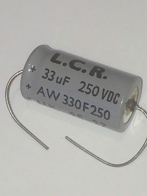 33uF 250V LCR AXIAL ELECTROLYTIC AUDIO GRADE CAPACITOR fbb29.3
