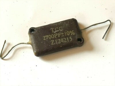 2700pF 350V 10% VINTAGE TCC MICA CAPACITOR (x1) fd6d24