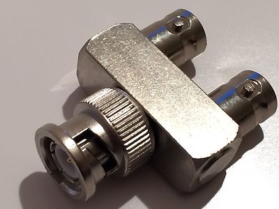 PREMIUM QUALITY RACAL 50 OHM BNC FEMALE - FEMALE - MALE RF 'T' ADAPTOR fd6j23
