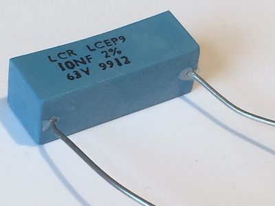 10nF 63V 2% LCR EXTENDED FOIL BOX POLYSTYRENE EP9 CAPACITOR ad2r16