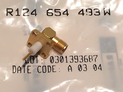 SMA FEMALE RIGHT ANGLE BULKHEAD SOCKET RADIALL R124.654.493 fd5e34