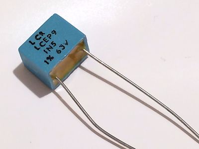 1.5nF 1500pF 63V 1% LCR EXTENDED FOIL BOX POLYSTYRENE EP9 CAPACITOR ad1S14