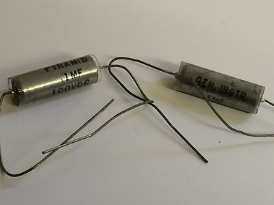 0.1UF 100V PYRAMID / GEN INSTR. PAPER IN OIL VINTAGE TONE CAPACITOR fd6h16