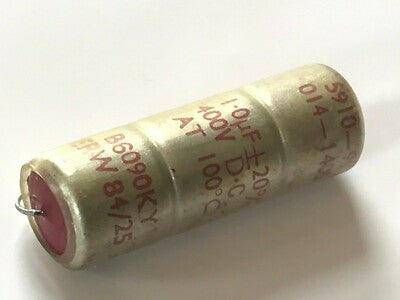 1UF 400V AXIAL PAPER VINTAGE MILITARY CAPACITOR AHC B6090KY fd7d99