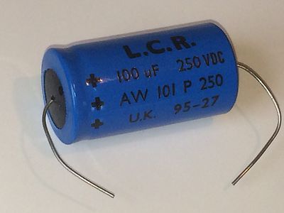 100uF 250V LCR AXIAL ELECTROLYTIC AUDIO GRADE CAPACITOR ad1s2