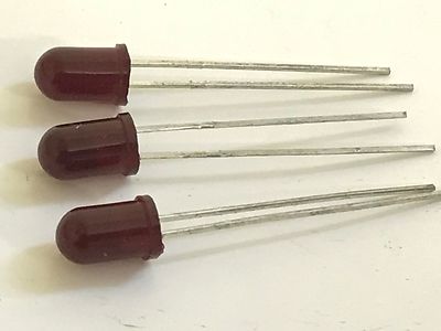DEEP RUBY RED 1970'S VINTAGE HEWLETT PACKARD 5MM LED (x3) fd1f10