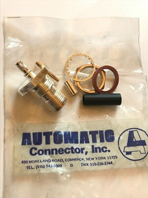 SINGLE HOLE BULKHEAD CRIMP CABLE MOUNT TNC SOCKET 50 OHM MILITARY SPEC ad1J34