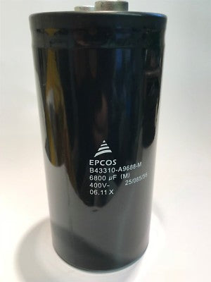6800UF 400V EPCOS B43310-A9688-M BEST QUALITY INDUSTRY CAPACITOR ad1h7