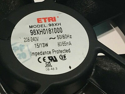 ETRI AXIAL FAN MODEL 98XH STANDARD 240V 120MM SLIM 25MM FAN 98XH0181000 ad2v4