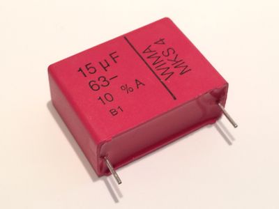 15UF 63V WIMA MKS4 METALLIZED POLYPROP CAPACITOR (x1) fd4f7