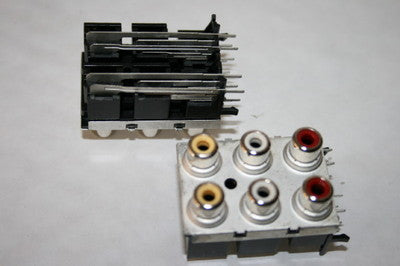 6 WAY PHONO SOCKET FEMALE RCA PANEL CHASSIS ASSEMBLY fd1e5