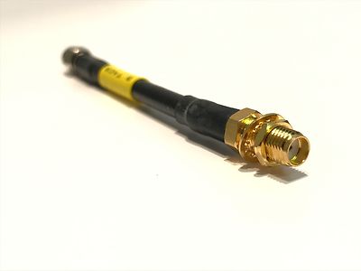 SMA FEMALE BULKHEAD TO SMA PLUG ON 7CM OF RG223 CABLE MARCONI TOP QUALITY fd5c9