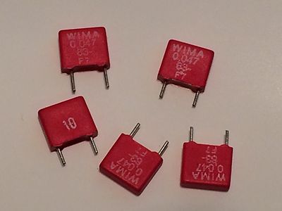 0.047UF 63V 47nF MKS4 WIMA METALLIZED POLYPROP CAPACITOR (x3) blb165