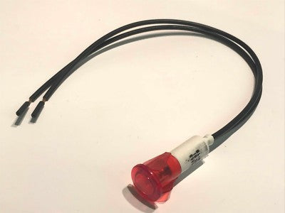 GOOD QUALITY 250V 9MM PUSH FIT WIRE ENDED MAINS NEON RED (X1) ac1f12