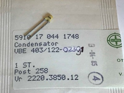 390pF 63V PHILIPS MINIATURE CERAMIC PLATE CAPACITOR MILITARY SPEC (x4) fd7a13