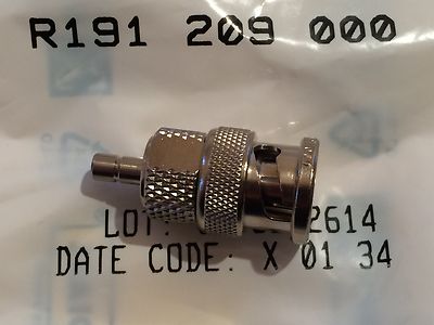 RADIALL R191209000 BEST QUALITY 50 OHM BNC MALE TO SMB MALE RF ADAPTOR fd6j25