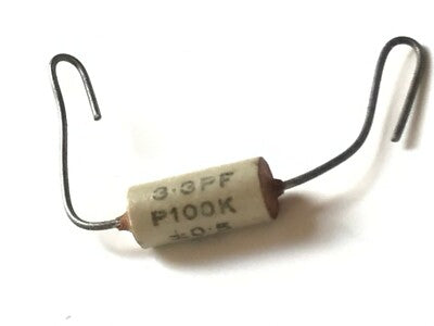 VINTAGE 3.3pF 10% TUBULAR CERAMIC CAPACITOR ERIE CERAMICON P100K (x1) fd6d37