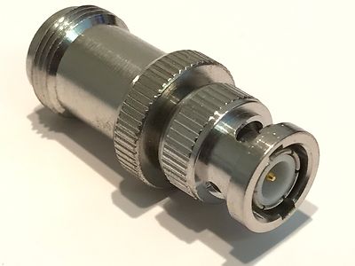 SUHNER PREMIUM N TYPE FEMALE TO BNC MALE RF ADAPTER 33-BNC-N-50-1/133 ae1v9