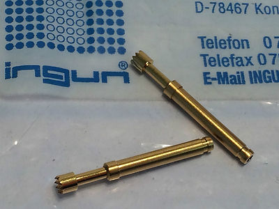 INGUN GKS-113 SERRATED FACE SPRING LOADED PIN TEST POINT GOLD PROBE (x3) fbb22.4