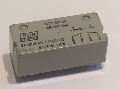 SDS RELAIS ST2-DC9V 9V COIL DOUBLE POLE 8A RELAY (x1) fbb15a10