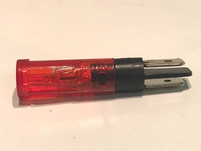GOOD QUALITY 240V 9MM PUSH FIT MAINS NEON RED WITH SPADES (X1) ac1f15
