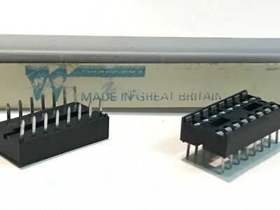 BRITISH MADE WINSLOW 16 WAY DIL IC CHIP SOCKETS BEST QUALITY (x5) bsa6d