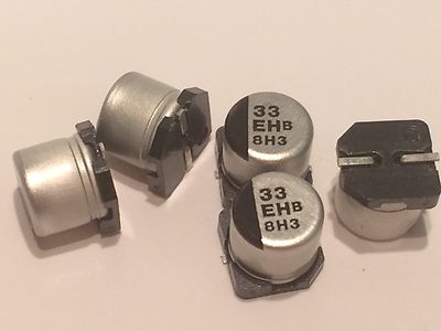 33UF 63V SURFACE MOUNT ELECTROLYTIC CAPACITOR (X5) fba32e