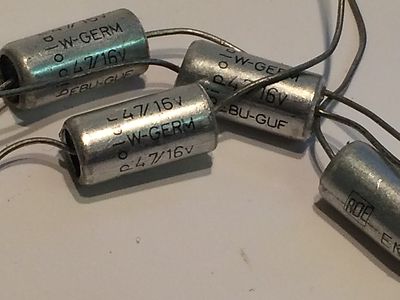 47uF 16V VINTAGE ROEDERSTEIN EBU AXIAL BI-POLAR AUDIO CAPACITOR fd7e30