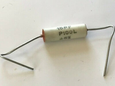 VINTAGE 15pF 5% 750V TUBULAR CERAMIC CAPACITOR ERIE CERAMICON P100L (x1) fd6d55