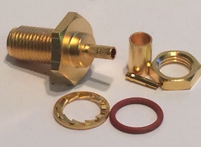 SMA CABLE CRIMP FEMALE BULKHEAD FOR RG174 RG188 RG316 SUHNER 22651748 fd7e31
