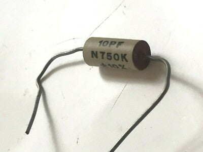 VINTAGE 10pF 10% TUBULAR CERAMIC CAPACITOR ERIE CERAMICON N750K (x1) fd6d35