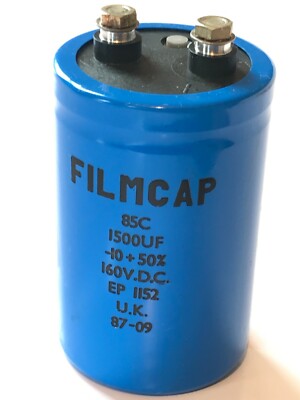 1500UF 160V HI RIPPLE FILMCAP VINTAGE ELECTROLYTIC POWER CAPACITOR fd5f51