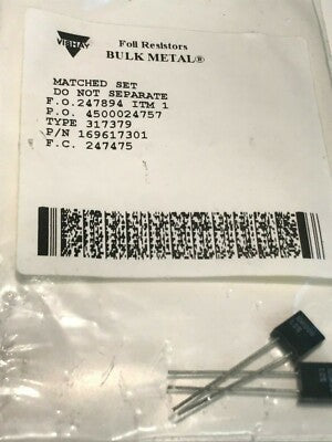 MATCHED SET 10K000 100K00 1% VISHAY VSR VOLT DIVIDER METAL FOIL RESISTOR fcb14.4