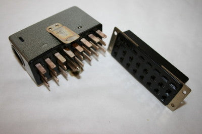 24 PIN MULTI WAY PLUG & SOCKET PLESSEY JONES CONNECTOR PAIR fd2e4
