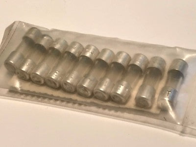 15MM GLASS 100MA QUICK BLOW FUSE VINTAGE BY ALERT x10 PIECES fd2j74