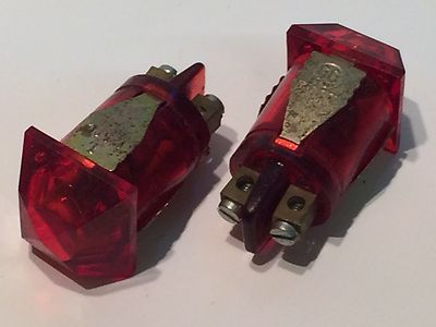 GENUINE 1960's RED POWER NEON BIG JEWEL LENS blb132
