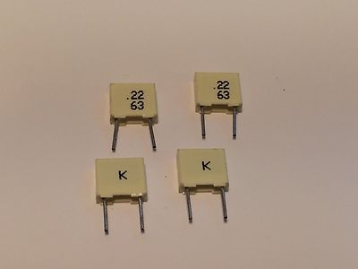 0.22UF 63V POLYESTER POLY BOX CAPACITORS (x5) bdb46
