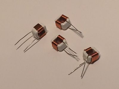 5uH 2A SQUARE COIL CHOKES, USEFUL FERRITE RING (x4) fba15a