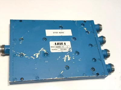 ARRA N4200-4 20W 4 WAY N TYP E RF POWER SPLITTER 2.0 - 4.0GHz ac1b40