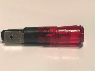 GOOD QUALITY 240V 9MM PUSH FIT PANEL RED ROUND NEON WITH SPADES (X1) ac1f14