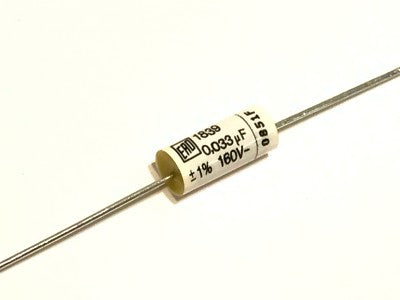 0.033uF 33nF 160V 1% POLYPROPYLENE FILM MKP VISHAY AXIAL CAPACITOR (X1) ac1e5