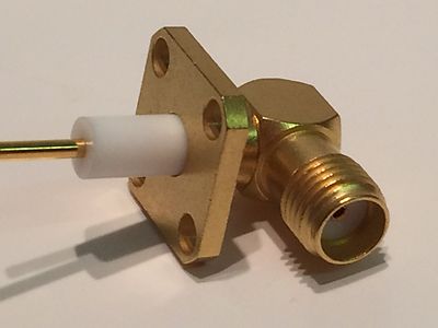 SMA FEMALE RIGHT ANGLE BULKHEAD SOCKET RADIALL R124.654.493 fd5e34
