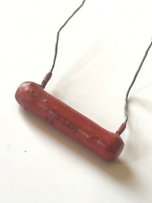 470pF 5% VINTAGE LEM TUBULAR CAPACITOR (x1) fd6d30