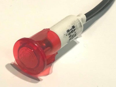 GOOD QUALITY 250V 9MM PUSH FIT WIRE ENDED MAINS NEON RED 10 PIECES ac1f12