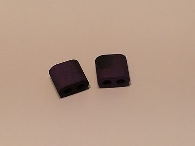 2 HOLE PIGS NOSE FERRITE BEAD CORE PHILIPS MHB2 (x4) fba18h