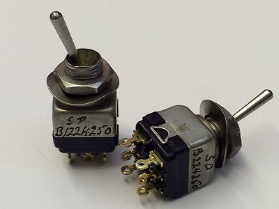MINI PANEL MOUNT DOUBLE POLE ON OFF TOGGLE SWITCH BEST MILITARY QUALITY fbb22s