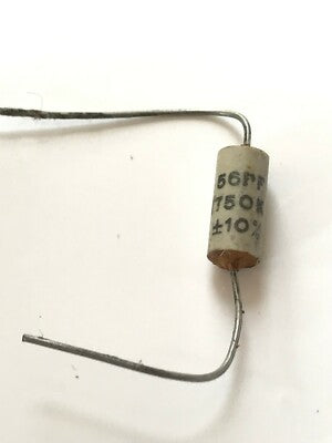 VINTAGE 56pF 10% TUBULAR CERAMIC CAPACITOR ERIE CERAMICON N750K (x1) fd6d39