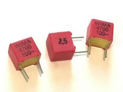 4700pF 100V 2.5% WIMA METALLIZED POLYPROP FKP2 CAPACITOR (x3) fd5f45