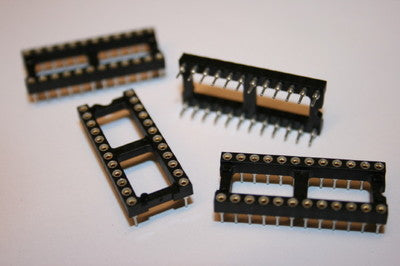 24 WAY 0.4" WIDTH DIL TURNED PIN IC SOCKET (x1) bsa0D