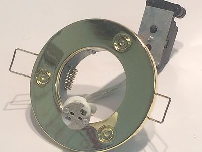 LOW VOLTAGE POLISHED BRASS DIE CAST RECESSED DOWN LIGHT FITTING afp6c